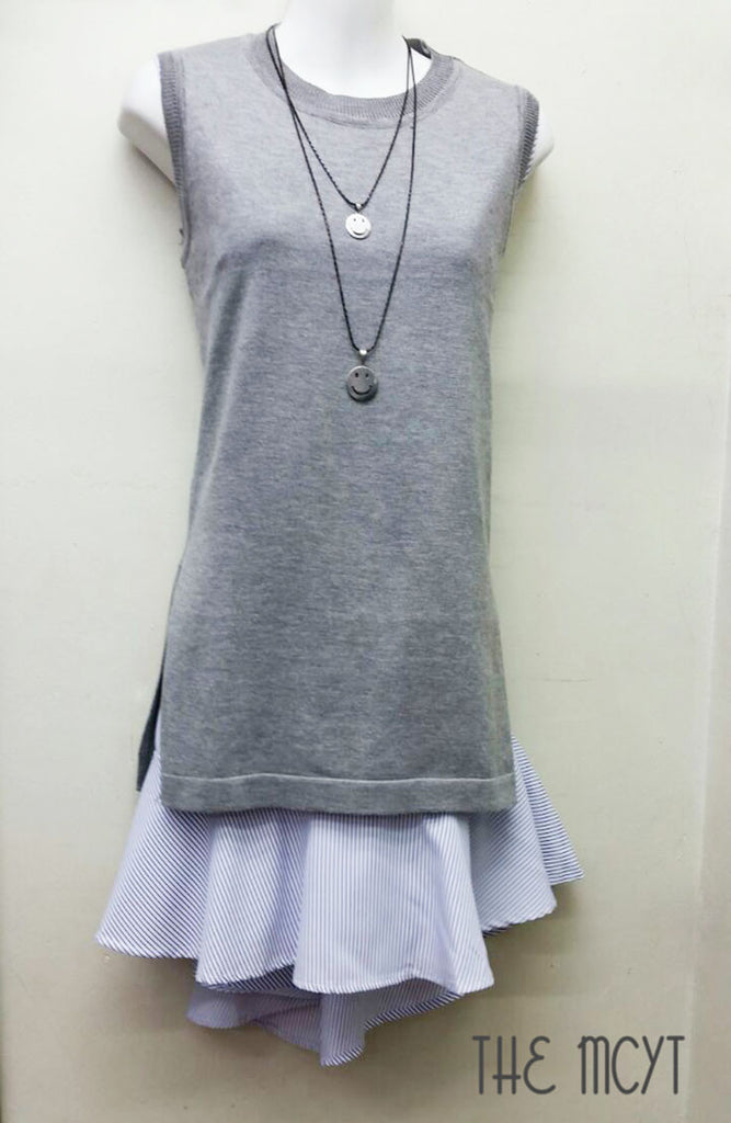 THE MCYT - Emery Knitted Cotton Two Piece Dress