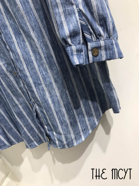 THE MCYT - June Stone Wash Stripped Shirt