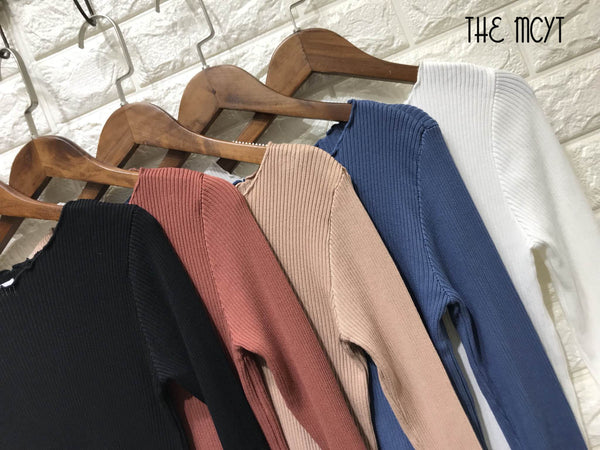 THE MCYT - Fay Knit Frill Long Sleeve Top