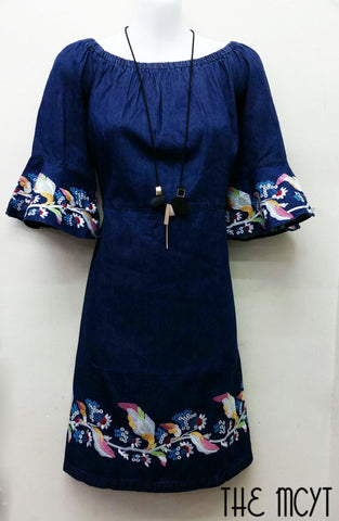 THE MCYT - Annabella Denim Embroidery Dress