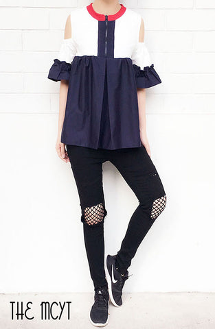 Gabriella Flutter Sleeves Top
