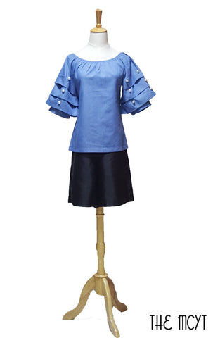 Maggie Bubble Sleeves Top
